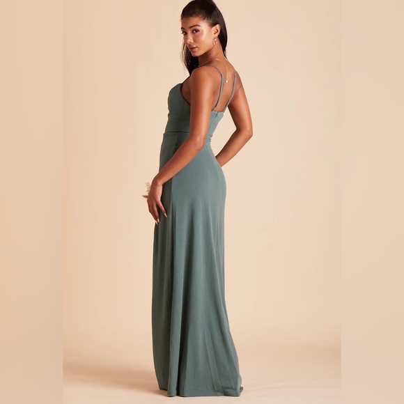 NWT Birdy Grey Dress ASH DRESS CREPE SEA GLASS Size Small Bridesmaid Best Seller - Picture 2 of 8